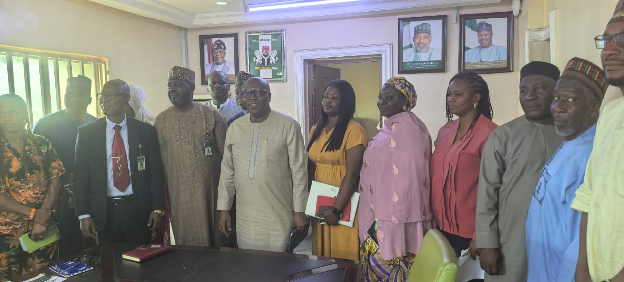Prexea Technology CEO Dr. Jay Osi Samuels with Federal Ministry of Agriculture Maize Value Chain Desk officials